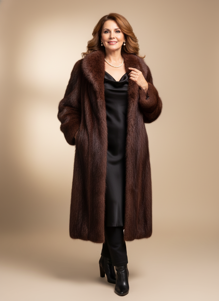 FULL LENGTH NUTRIA FUR COAT