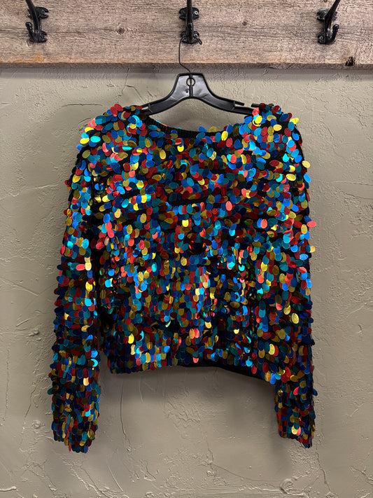 RARE VTG CONFETTI SEQUIN SWEATER