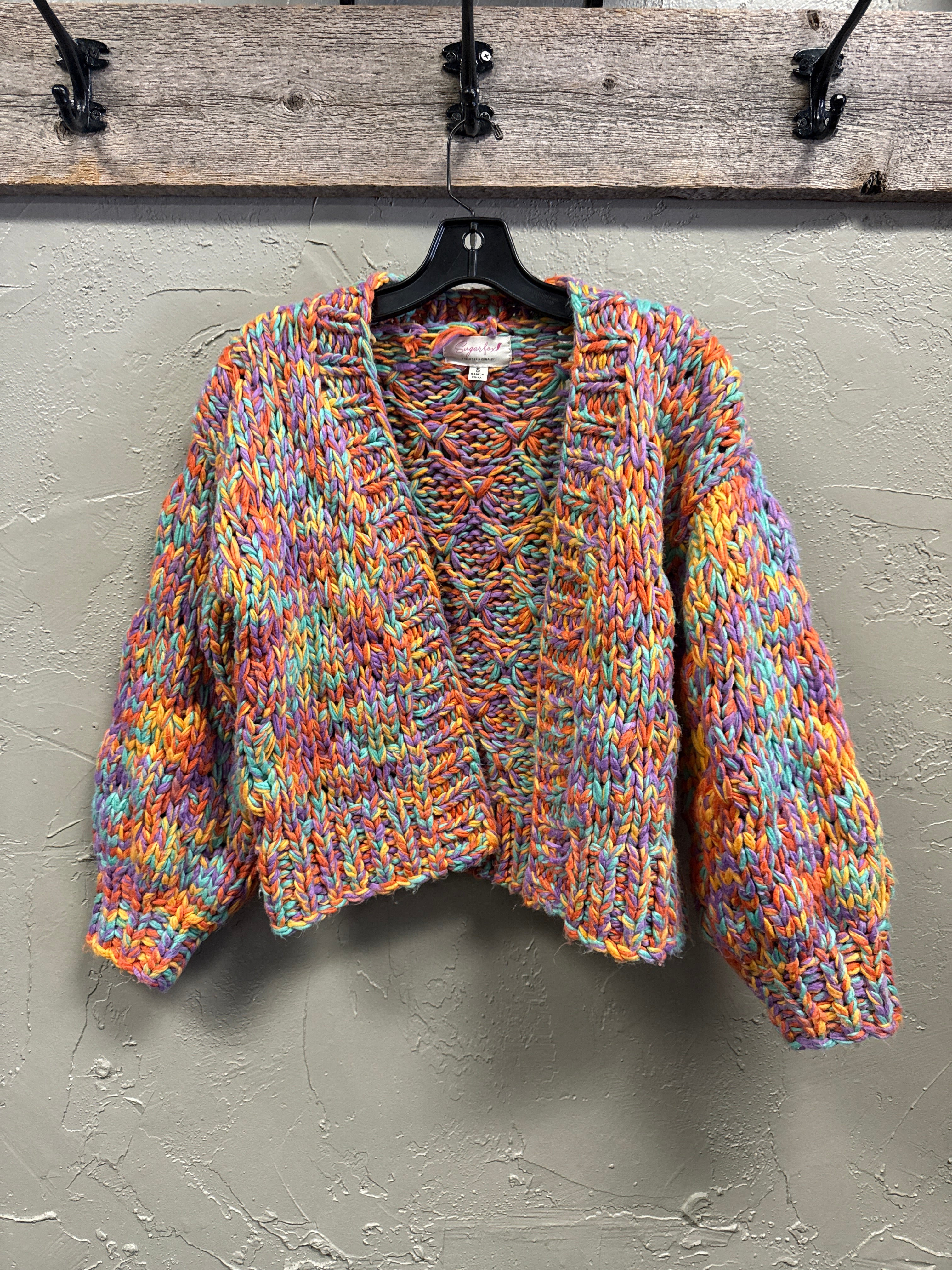SUGARFOX CHUNK KNIT CARDI