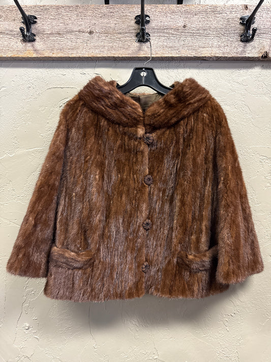 VTG NIGBOR FURS CROP JACKET