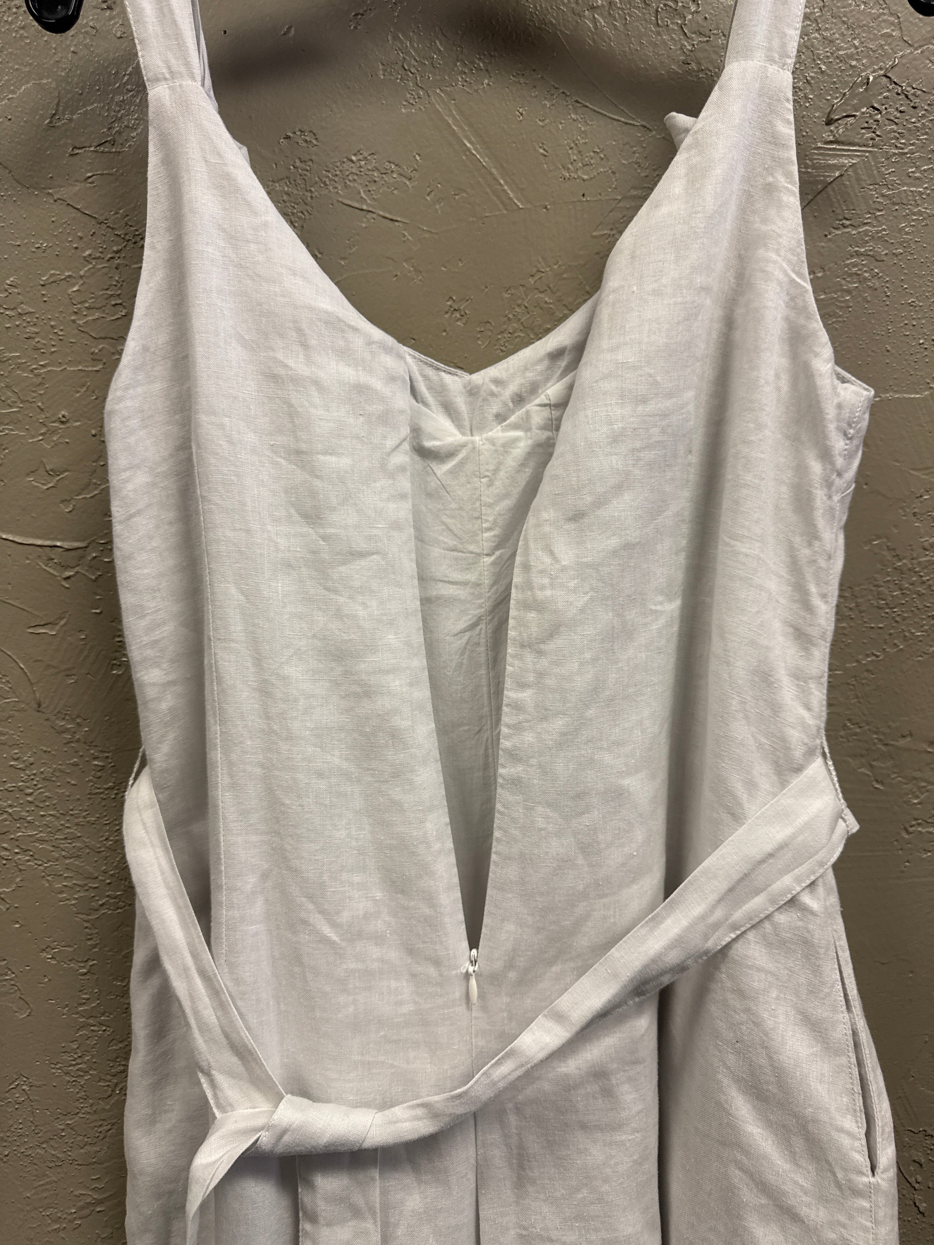 White Linen Jumpsuit