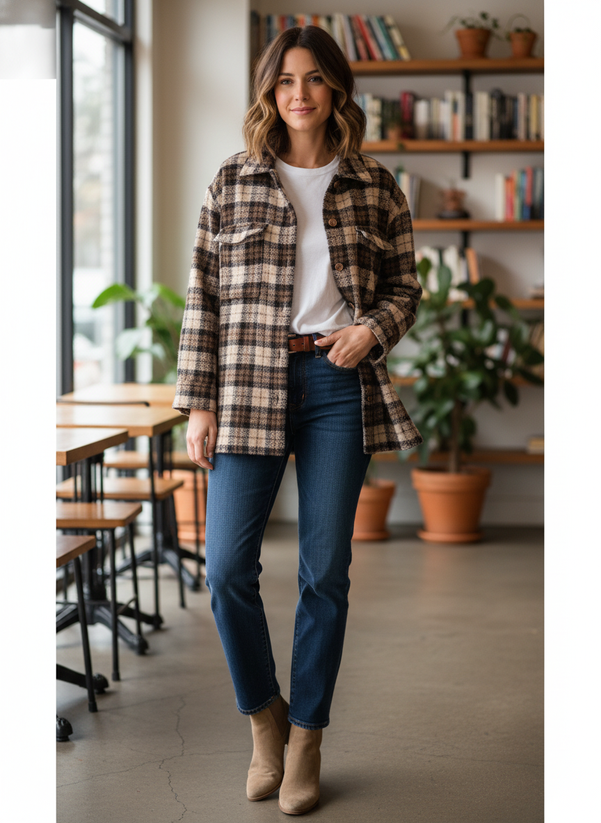 Banana Republic Italian Boucle Shacket (org$279)