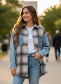 BLUE B DENIM/FLANNEL SHACKET