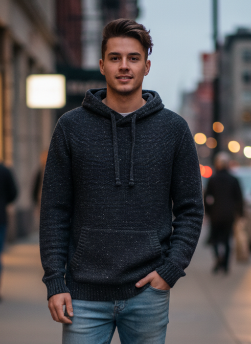 AMERICAN EAGLE KNIT HOODIE