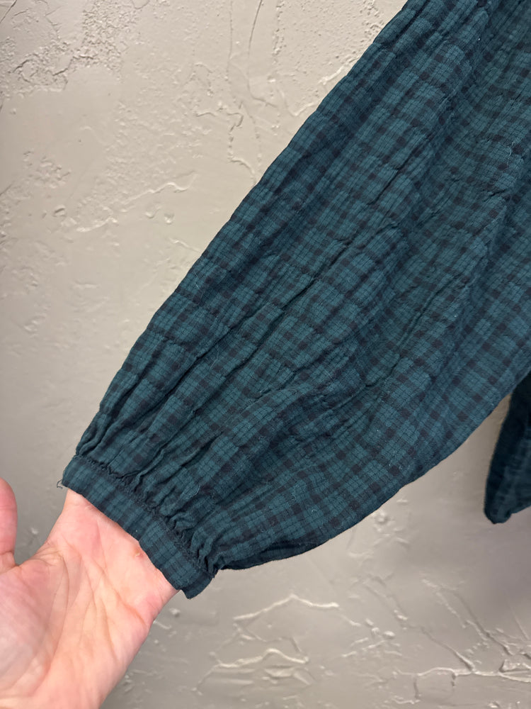 MADEWELL PLAID PEASANT TOP (org$80)