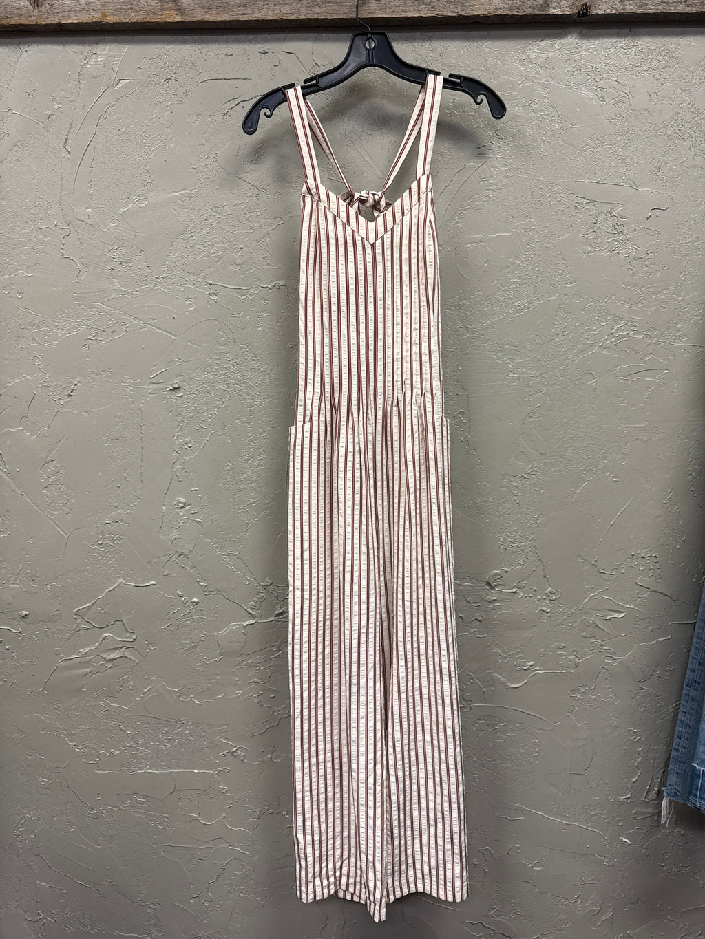 Striped Tie-Back Jumpsuit