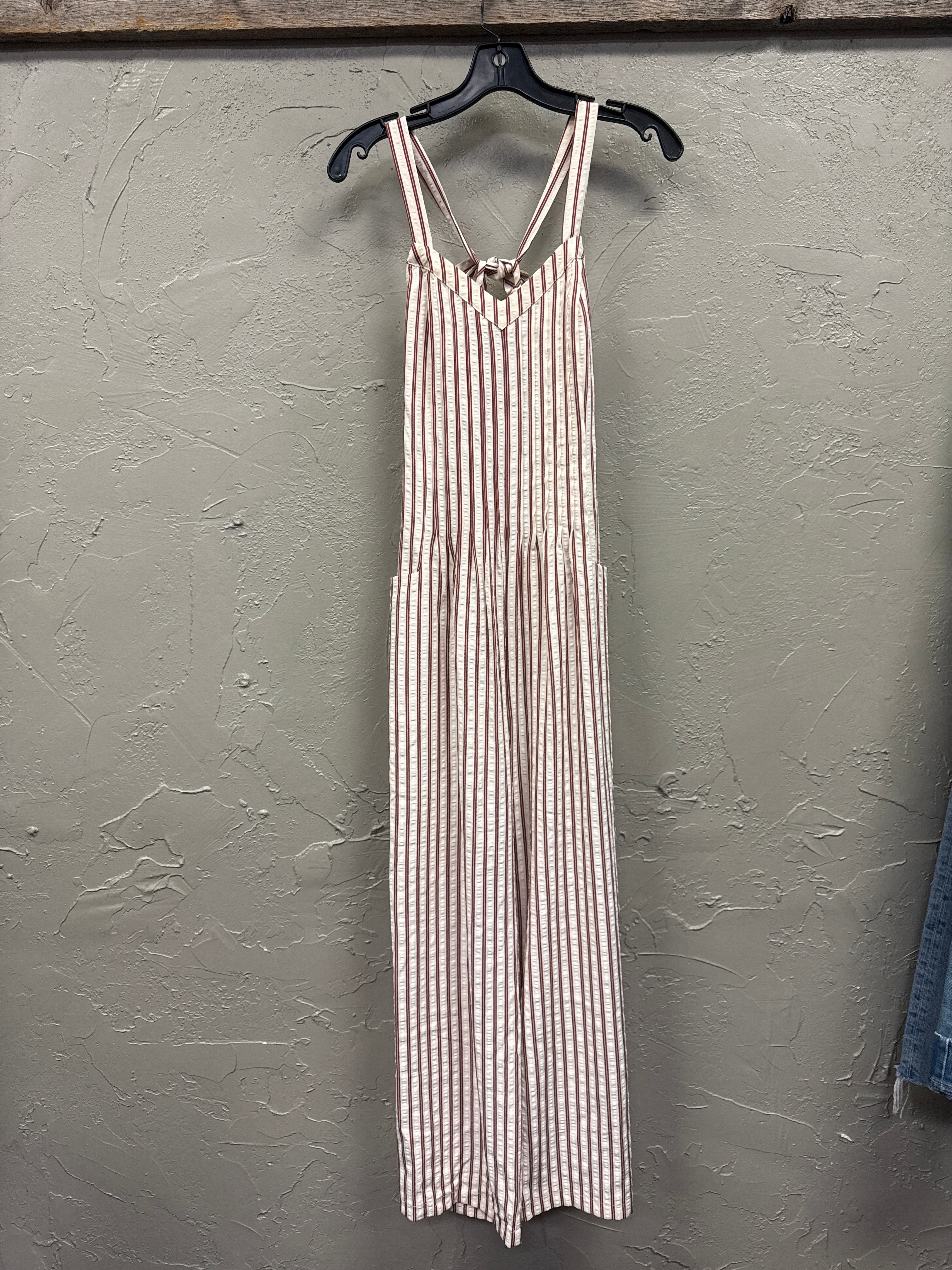 Striped Tie-Back Jumpsuit