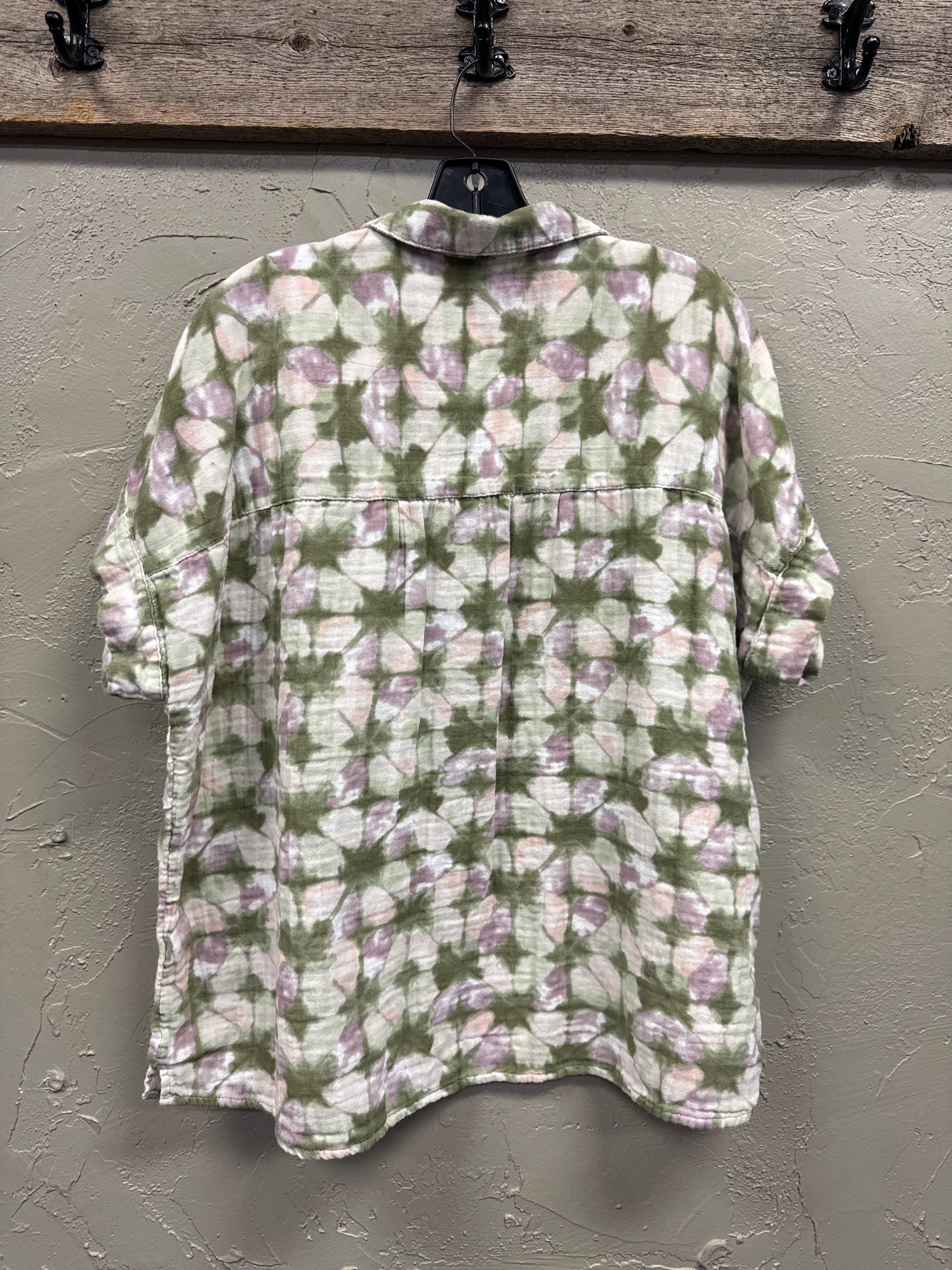 COTTON GAUZE SHORT SLEEVED SHIRT