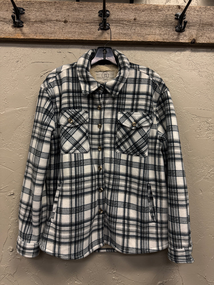 SAGE COLLECTIVE PLUSH SHACKET (org$85)