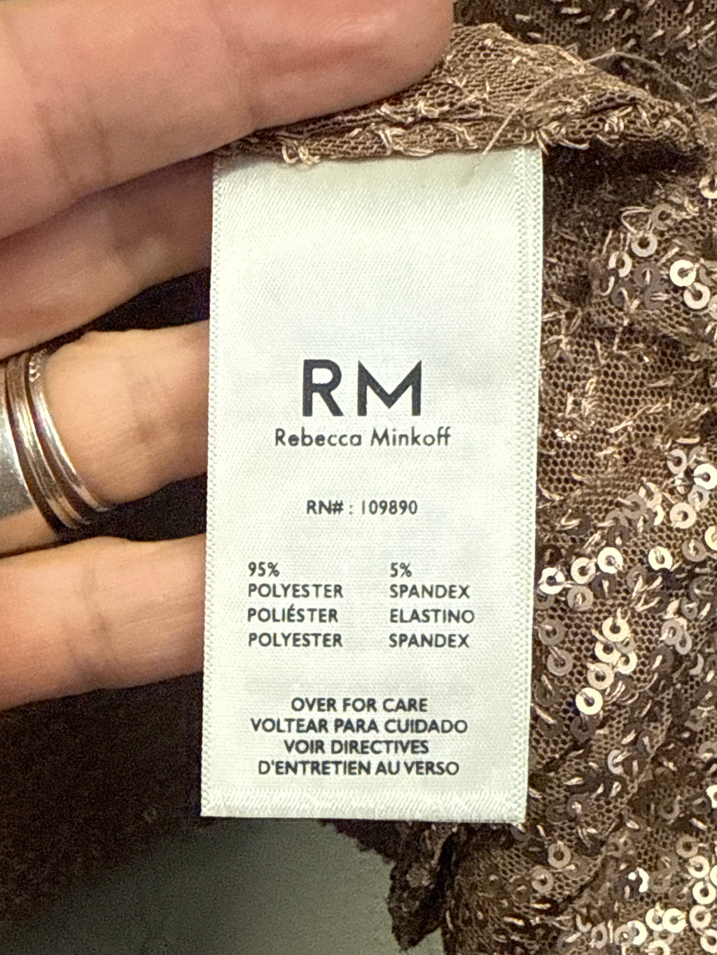 NWOT REBECCA MINKOFF SEQUIN TOP