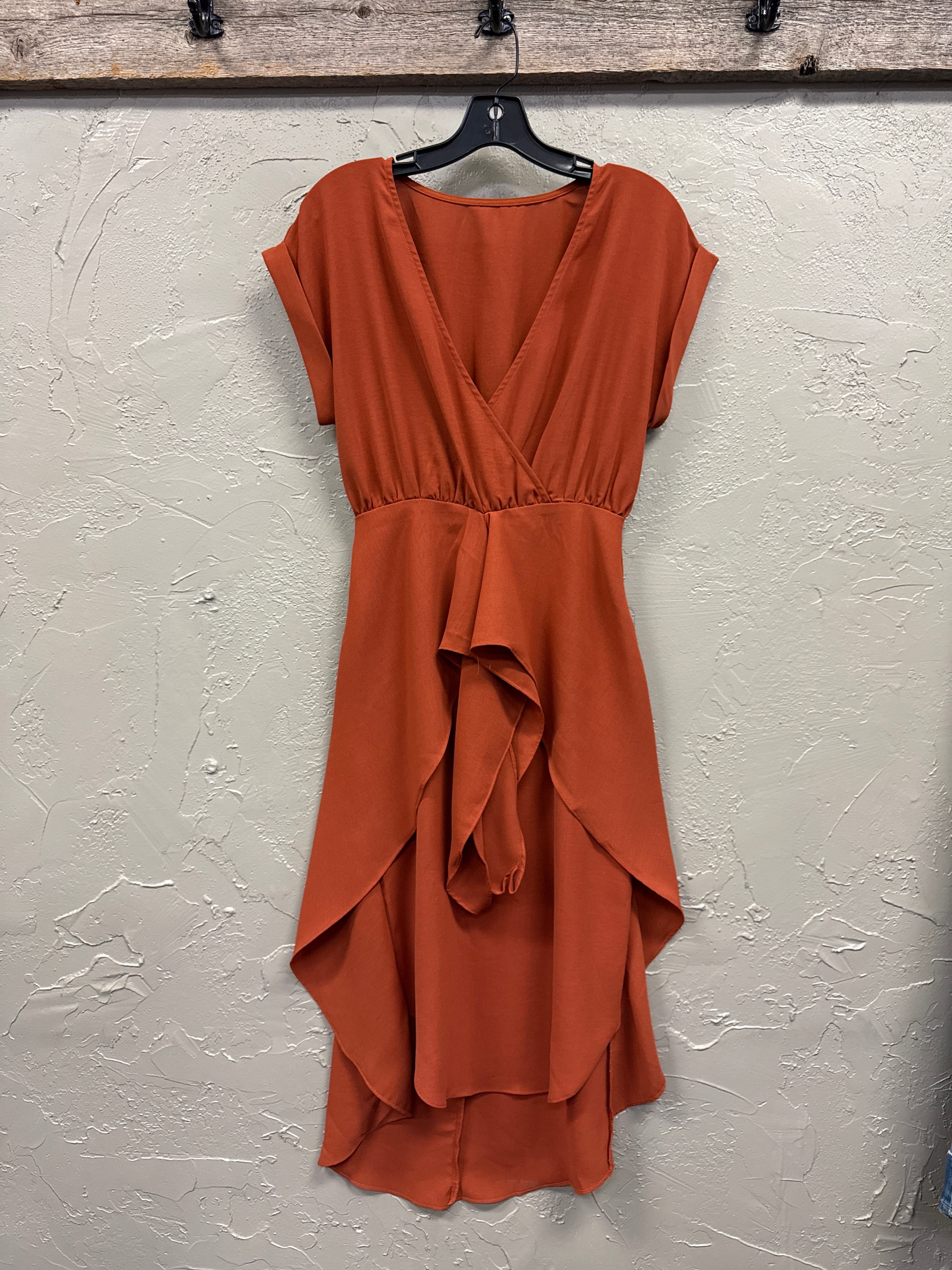 Ruffled Faux Wrap Dress