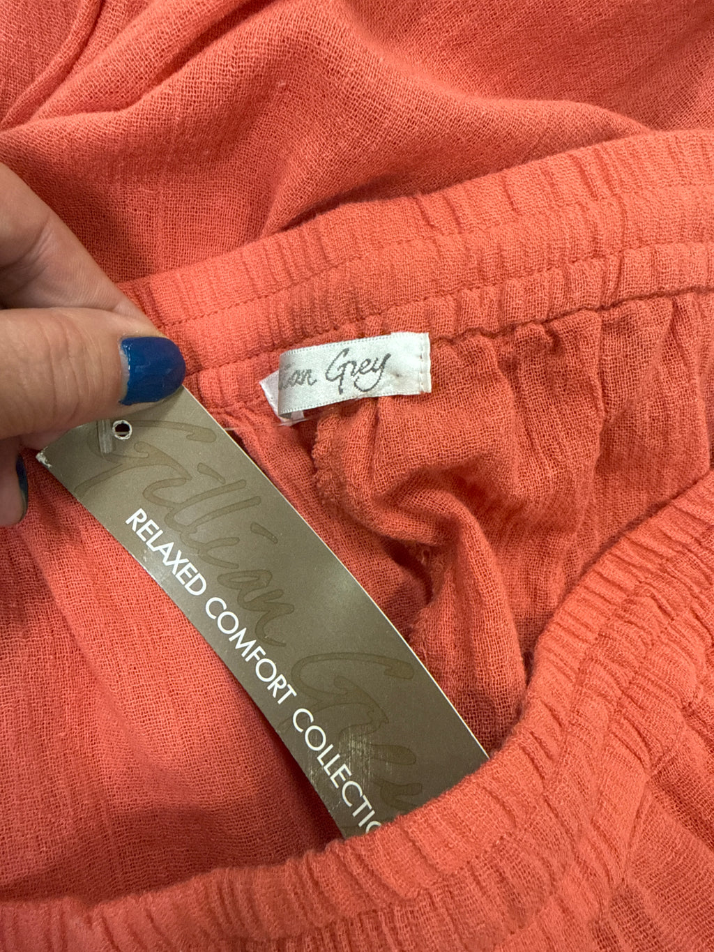 NWT Gillian Grey Cotton Pant