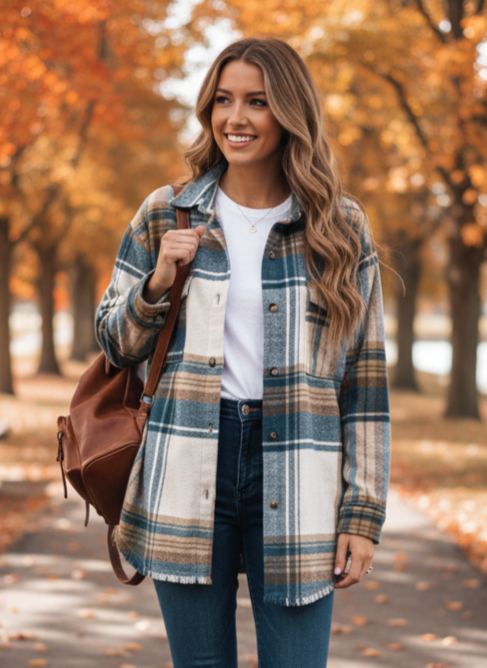 BLUE B FLANNEL SHACKET