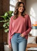 MYSTREE WAFFLE KNIT TOP
