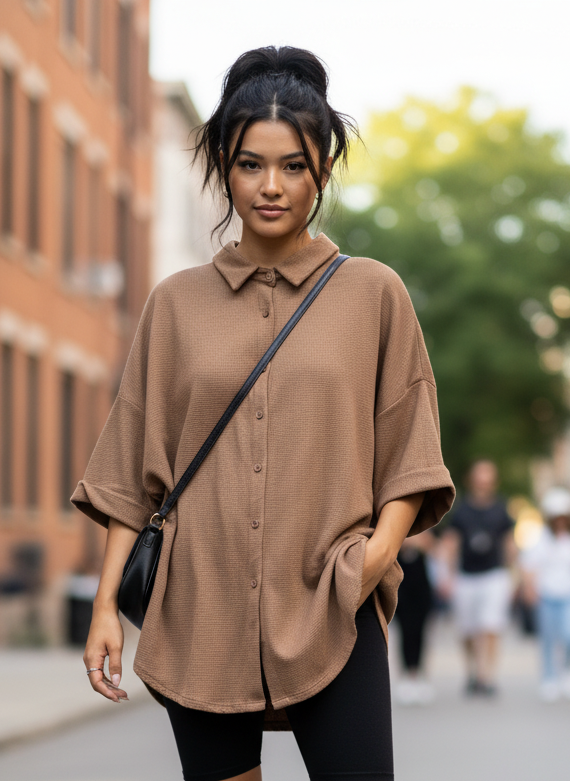 Ekouaer Oversized Shirt