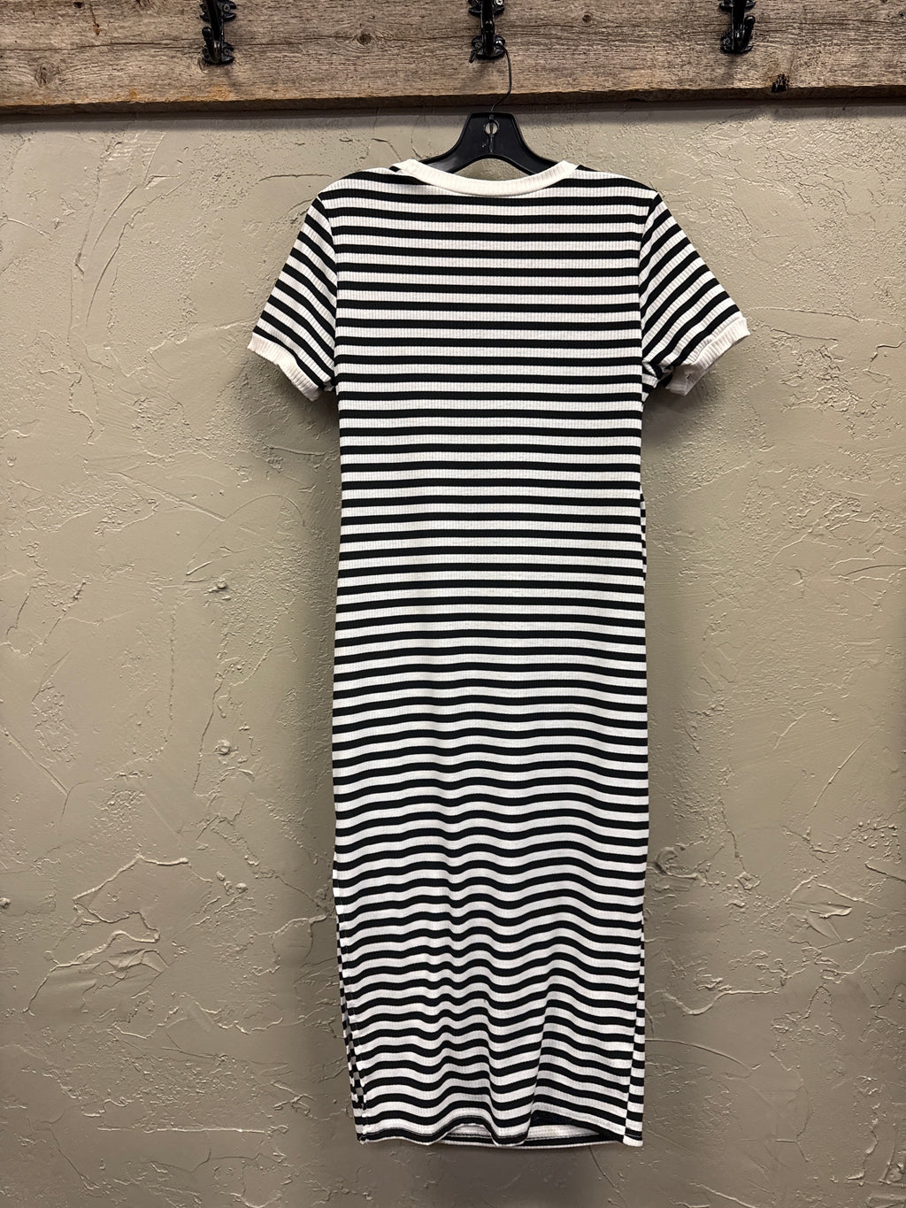 Crewneck Striped Midi Dress
