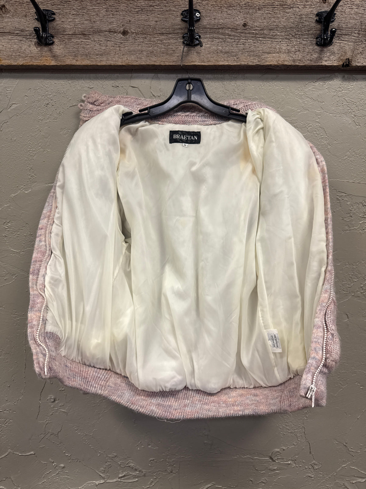 Vtg Braetan Cable Knit Jacket