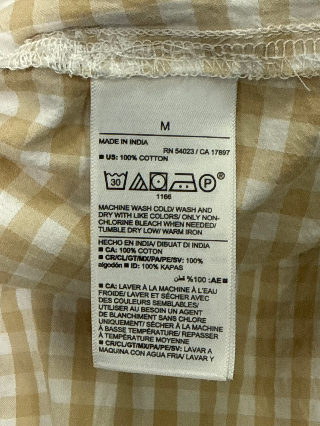 Curved Tier Gingham Skirt