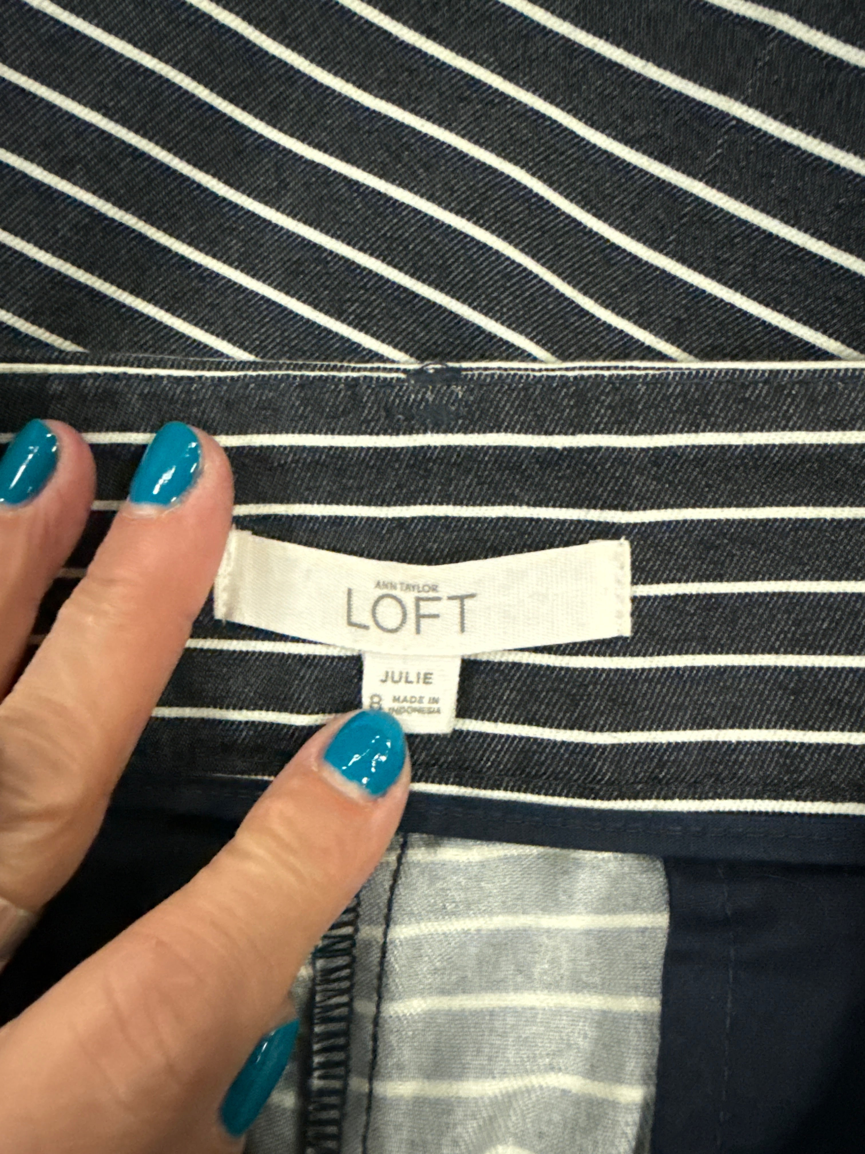 Loft Striped Crop Trouser (org$90)