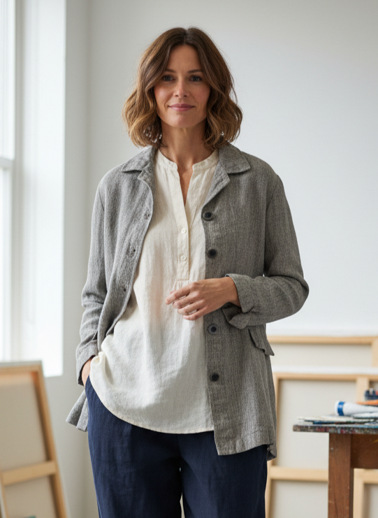 J JILL BUTTON-FRONT JACKET (org$139)