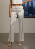 LOW RISE CROP SATIN PANT
