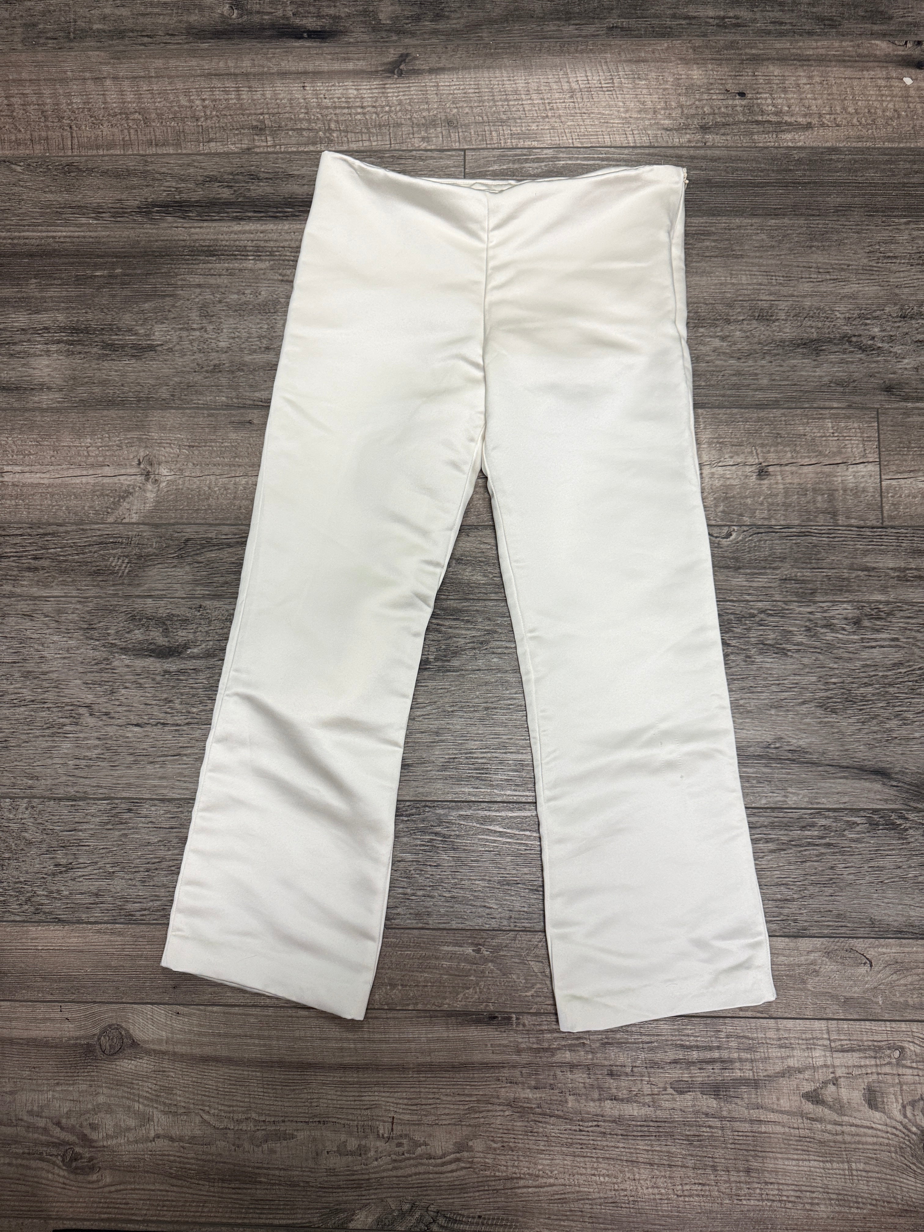 LOW RISE CROP SATIN PANT