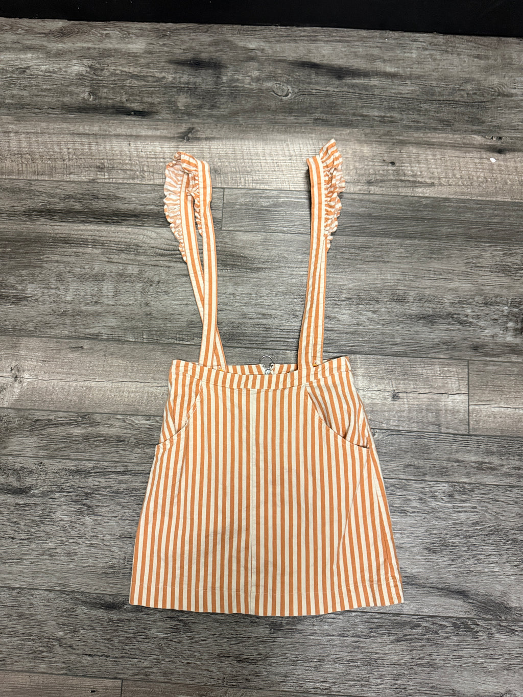 UO Ruffle Skirtall Overall (org$88)