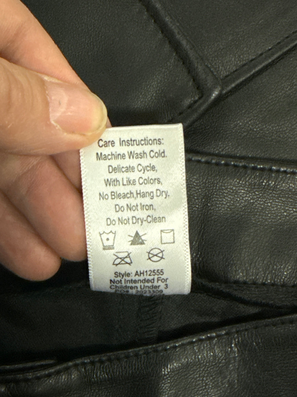 WEISSMAN VEGAN LEATHER JOGGERS