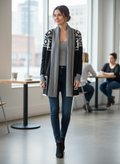 Yet Again Draped Open-Front Cardi