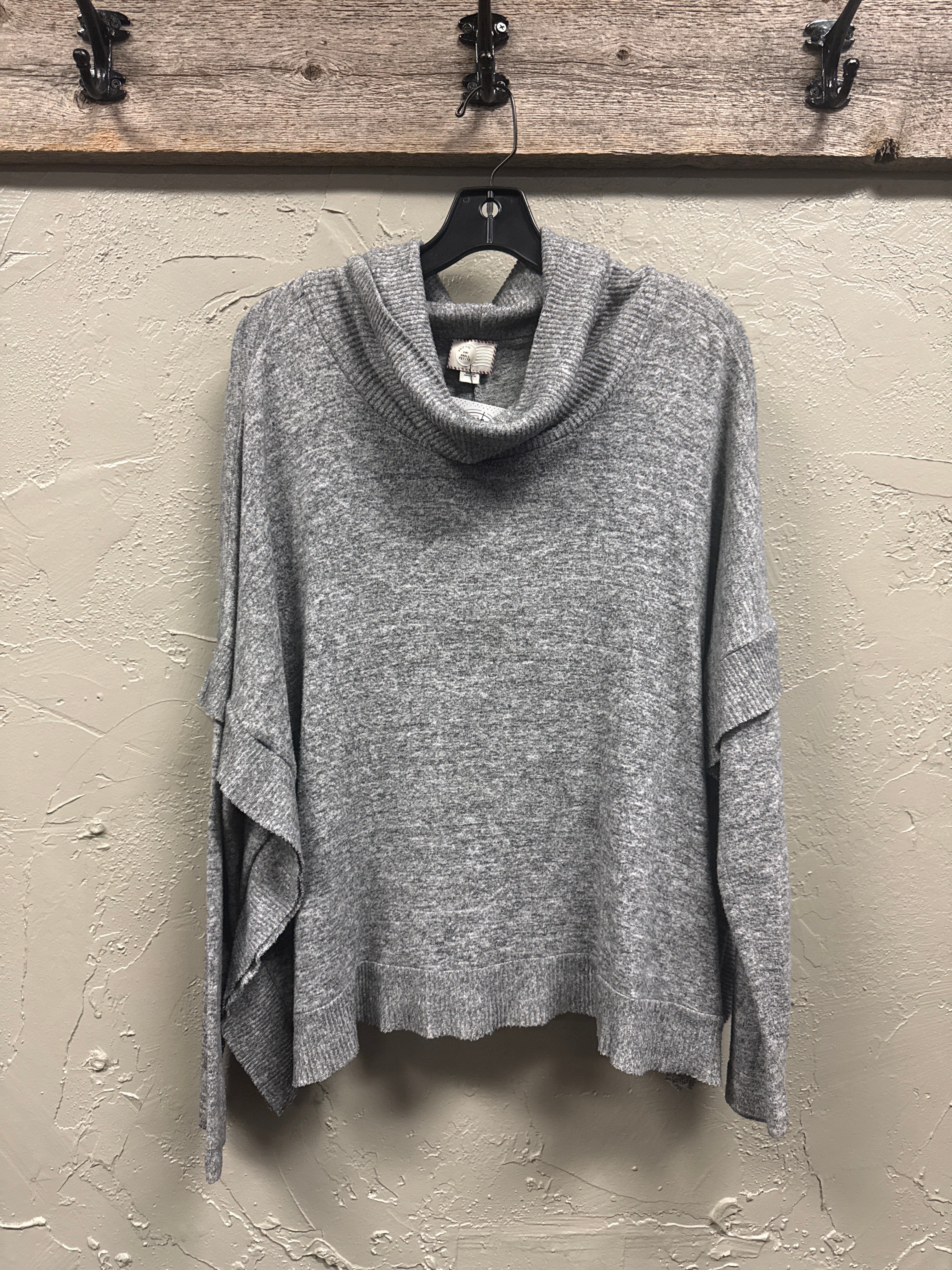 POSTMARKS RUFFLE TRIM SWEATER