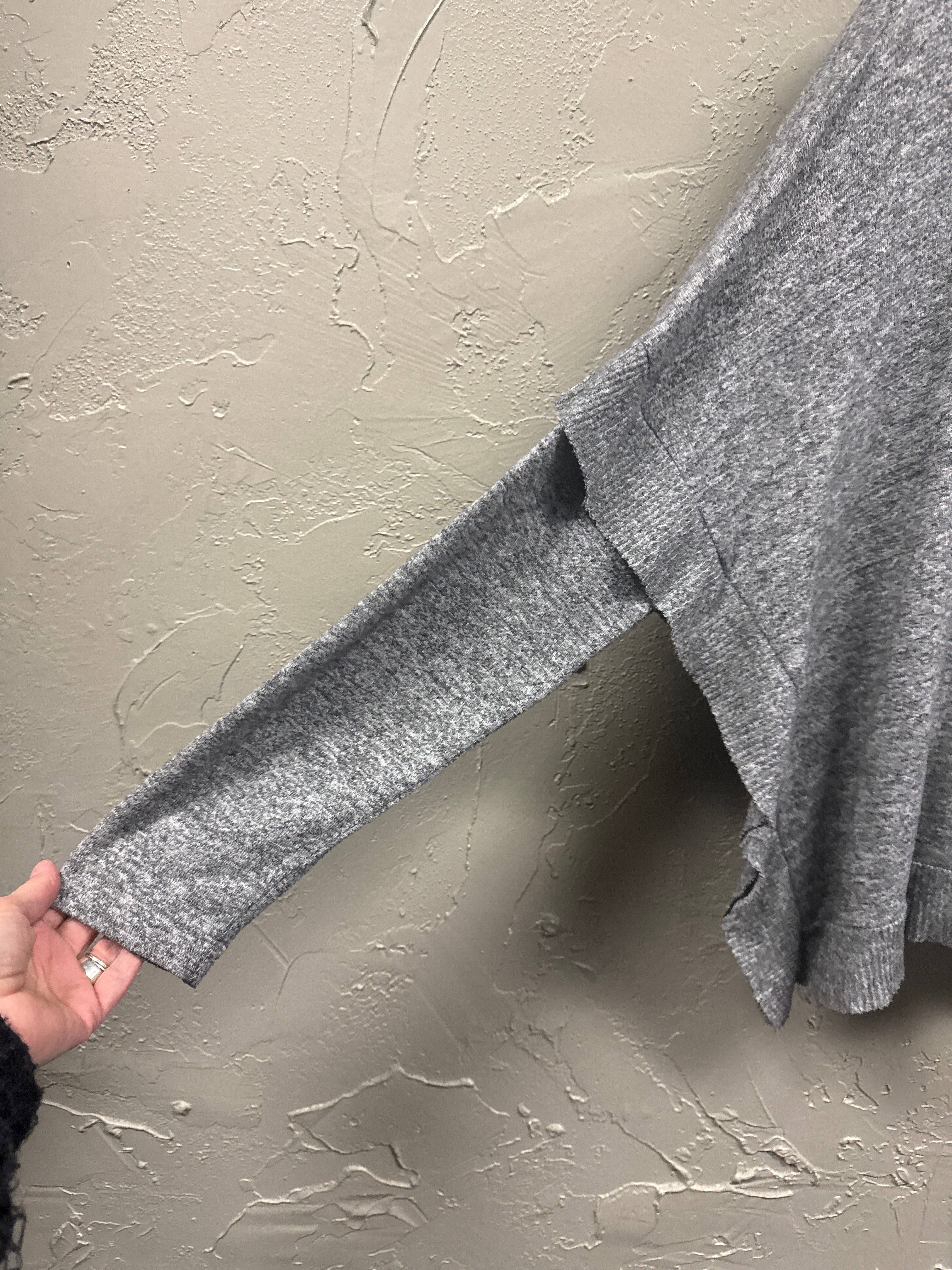POSTMARKS RUFFLE TRIM SWEATER