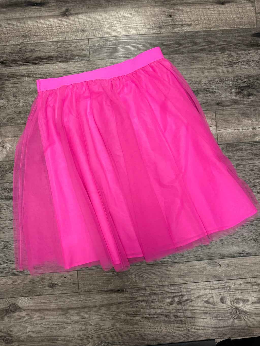 Pink Tulle Midi Skirt