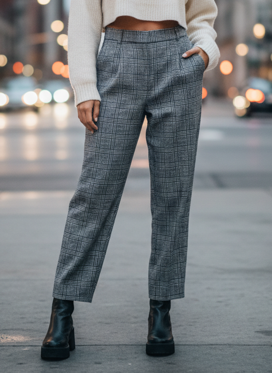 & OTHER STORIES CHECK TAILORED TROUSERS