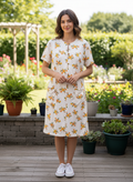 VTG FLORAL HOUSE DRESS *as is*