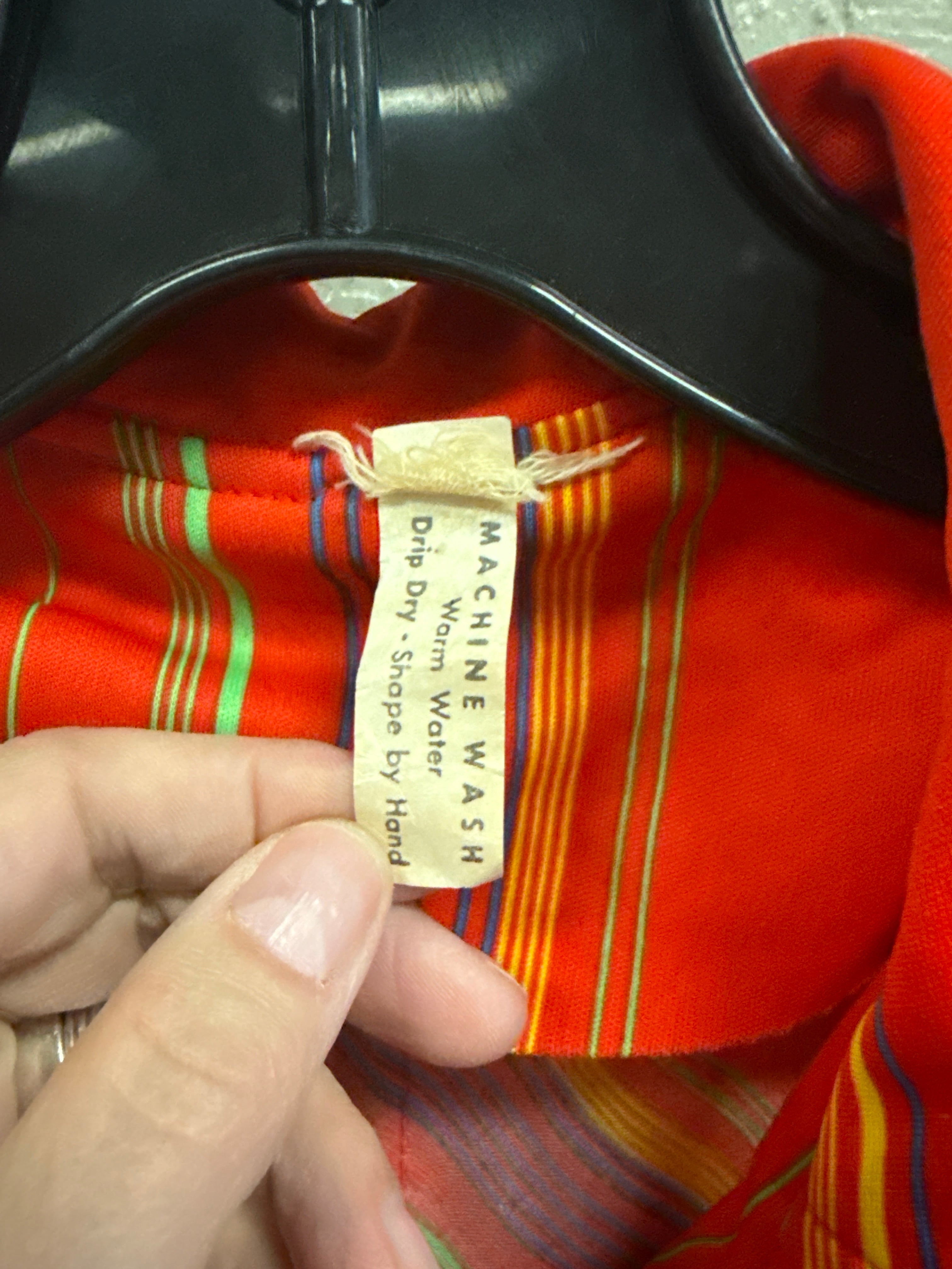 VTG 1970's CHEVRON STRIPED DRESS