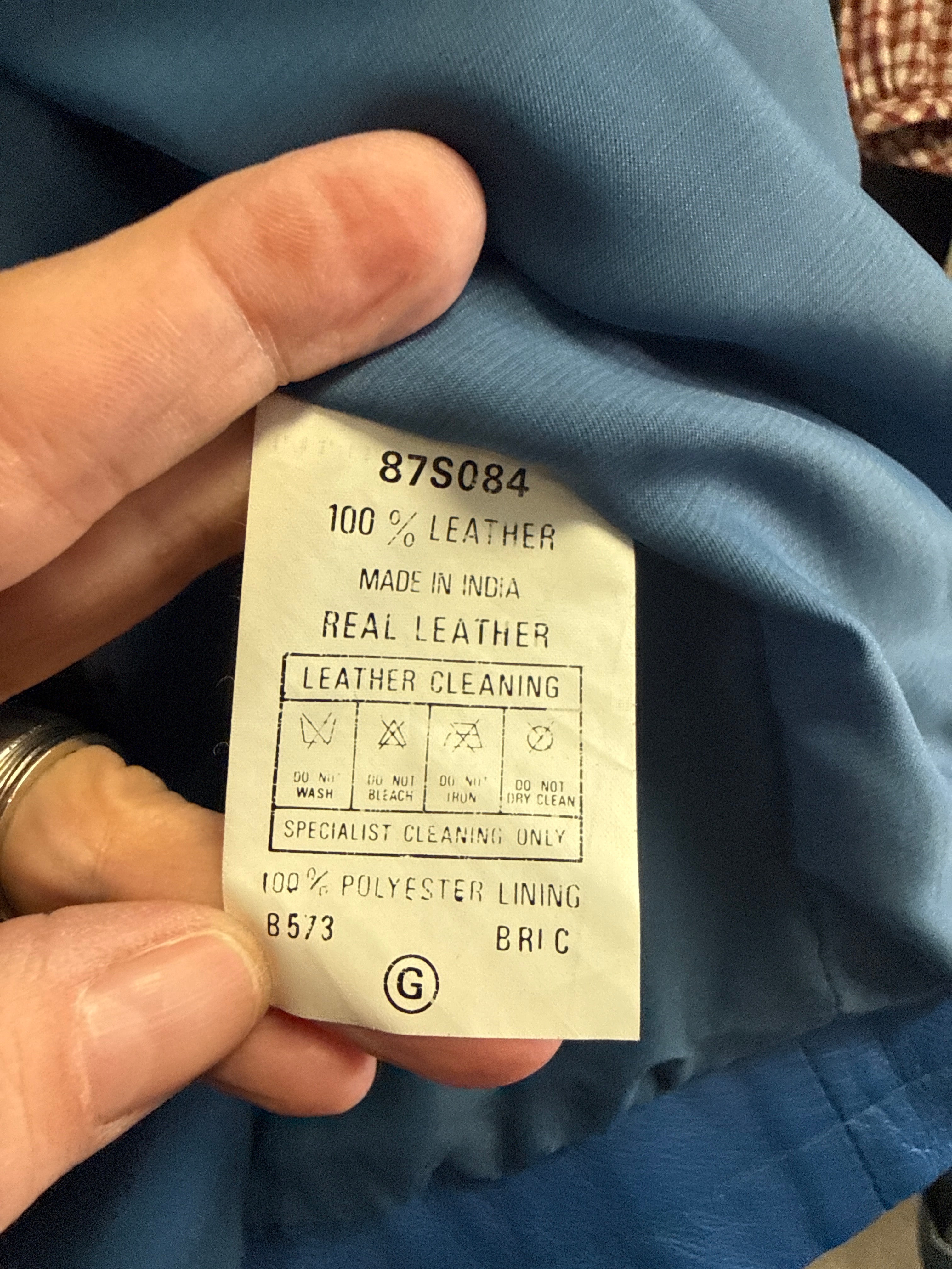 VTG 80's LEATHER CAR COAT