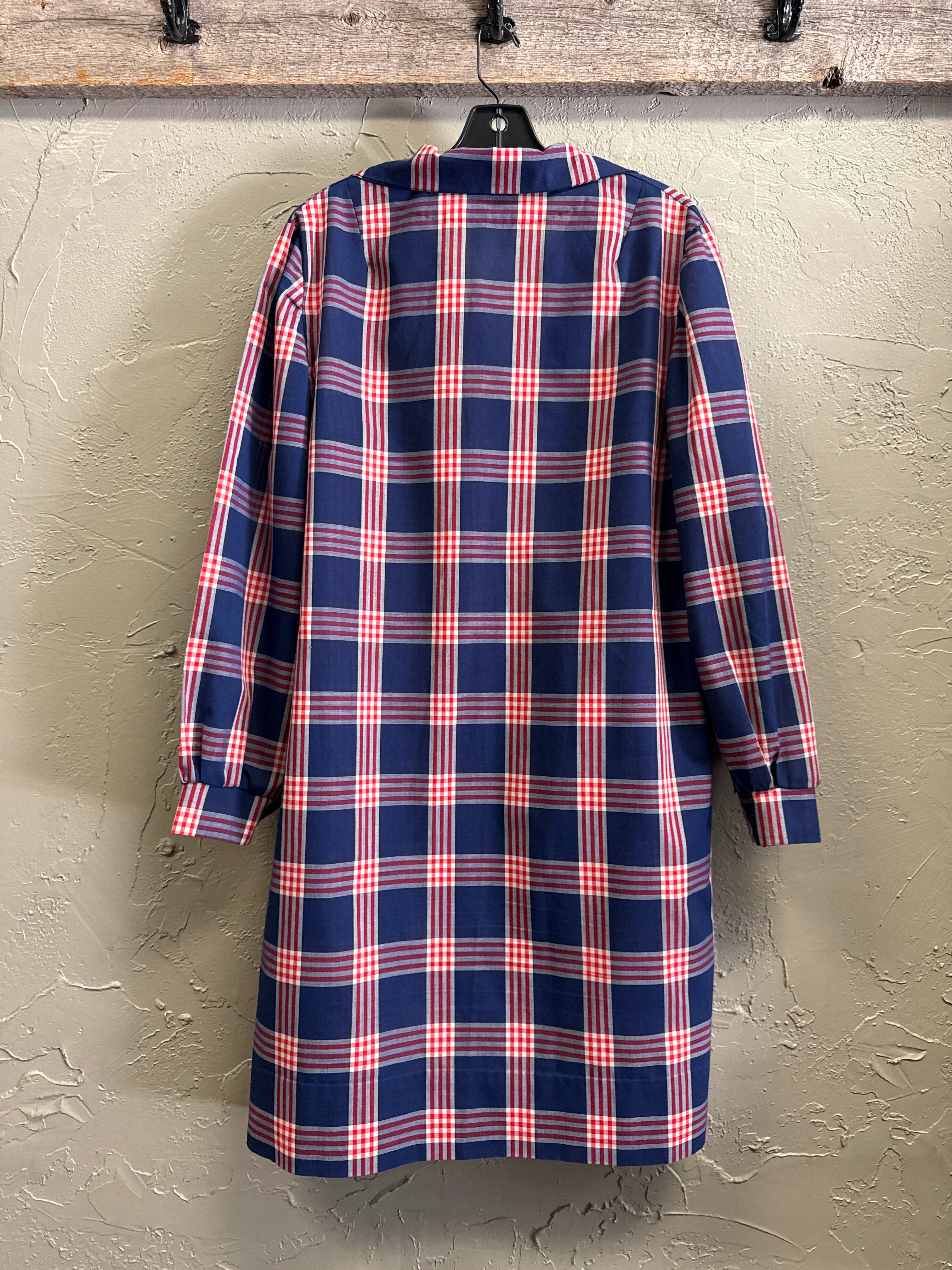 VTG PLAID SHIRT DRESS