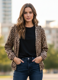 VTG LEOPARD PRINT FULL ZIP JACKET