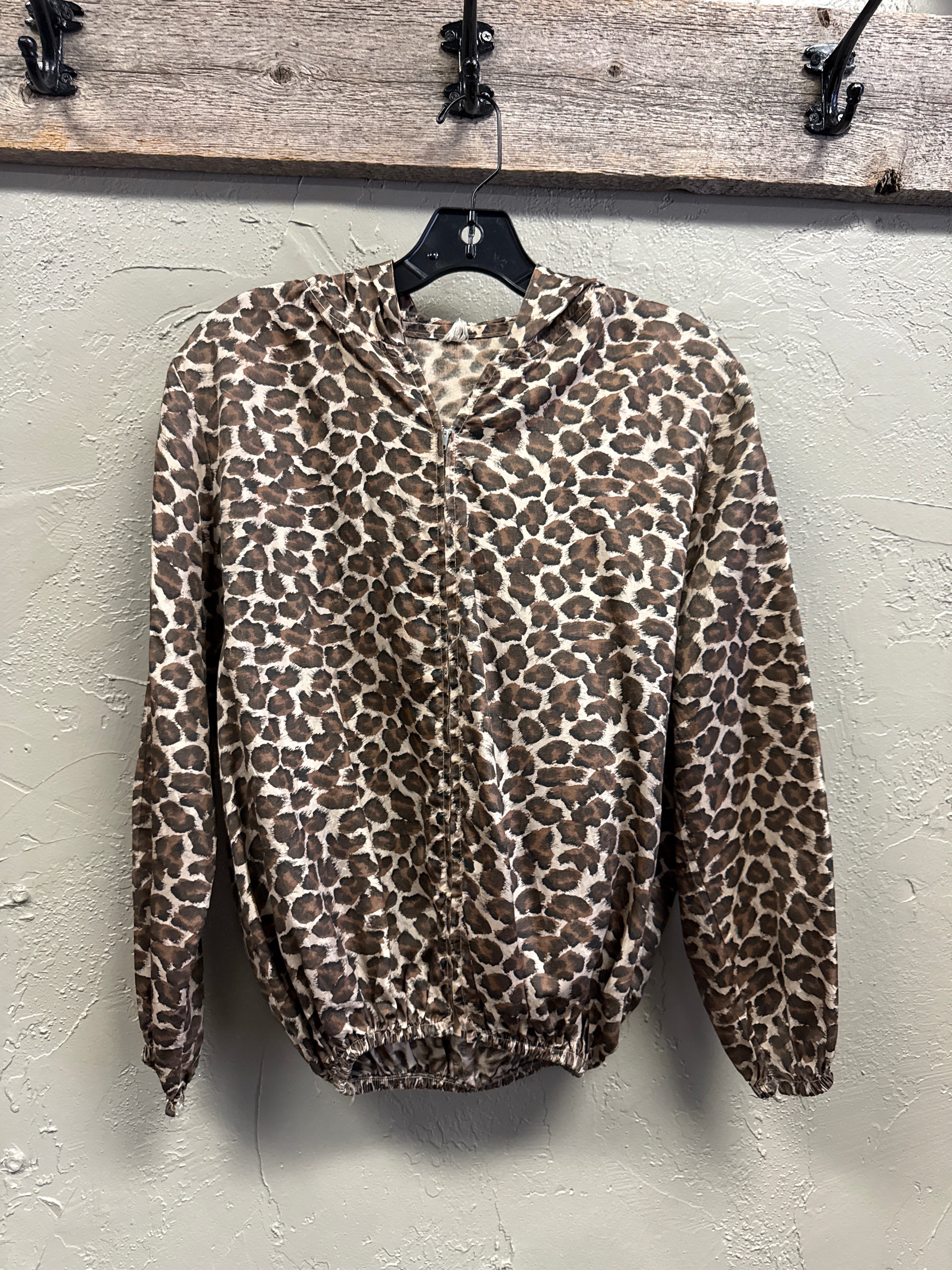 VTG LEOPARD PRINT FULL ZIP JACKET