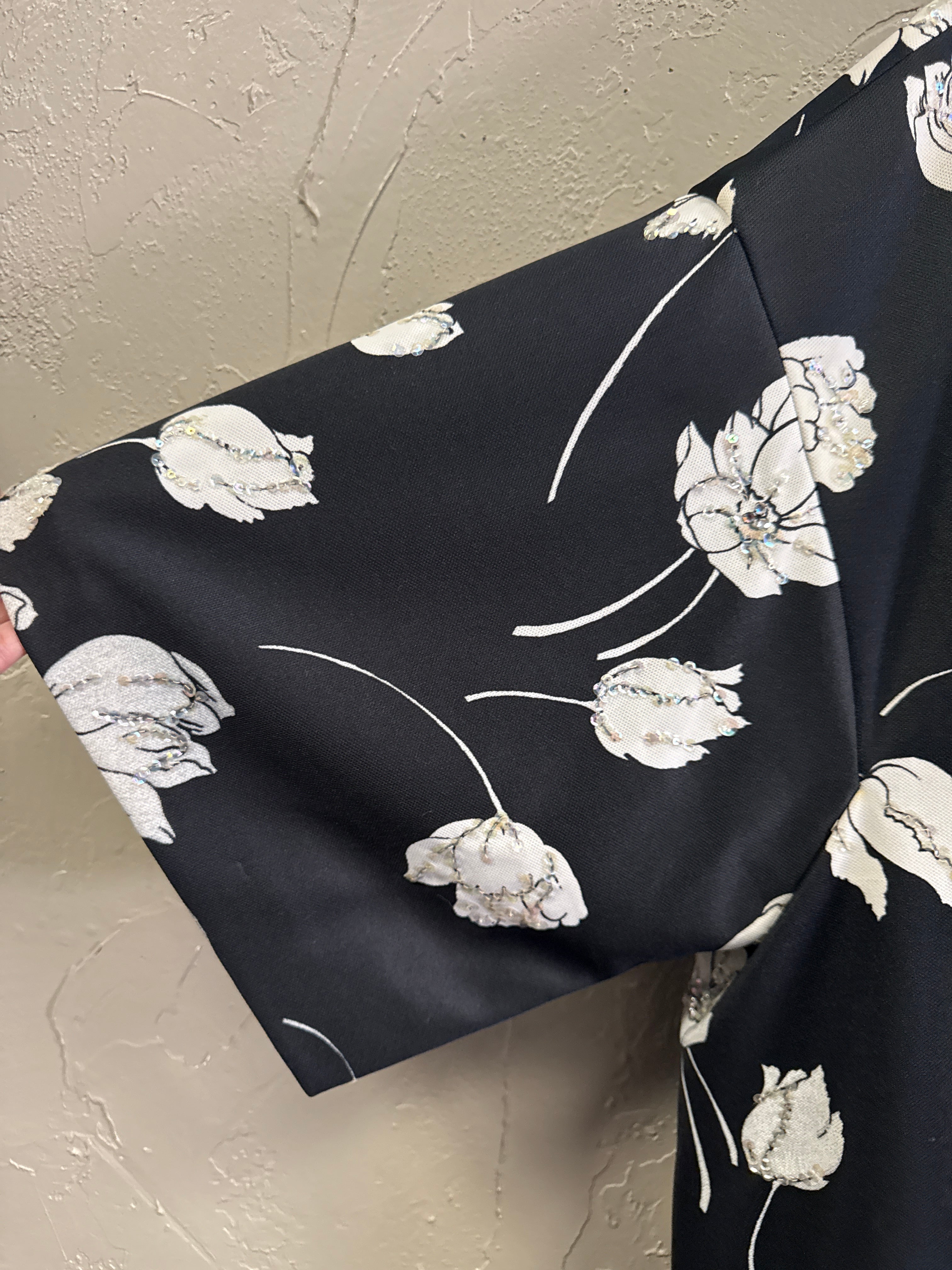 VTG ART-TO-WEAR FLORAL OPEN COAT