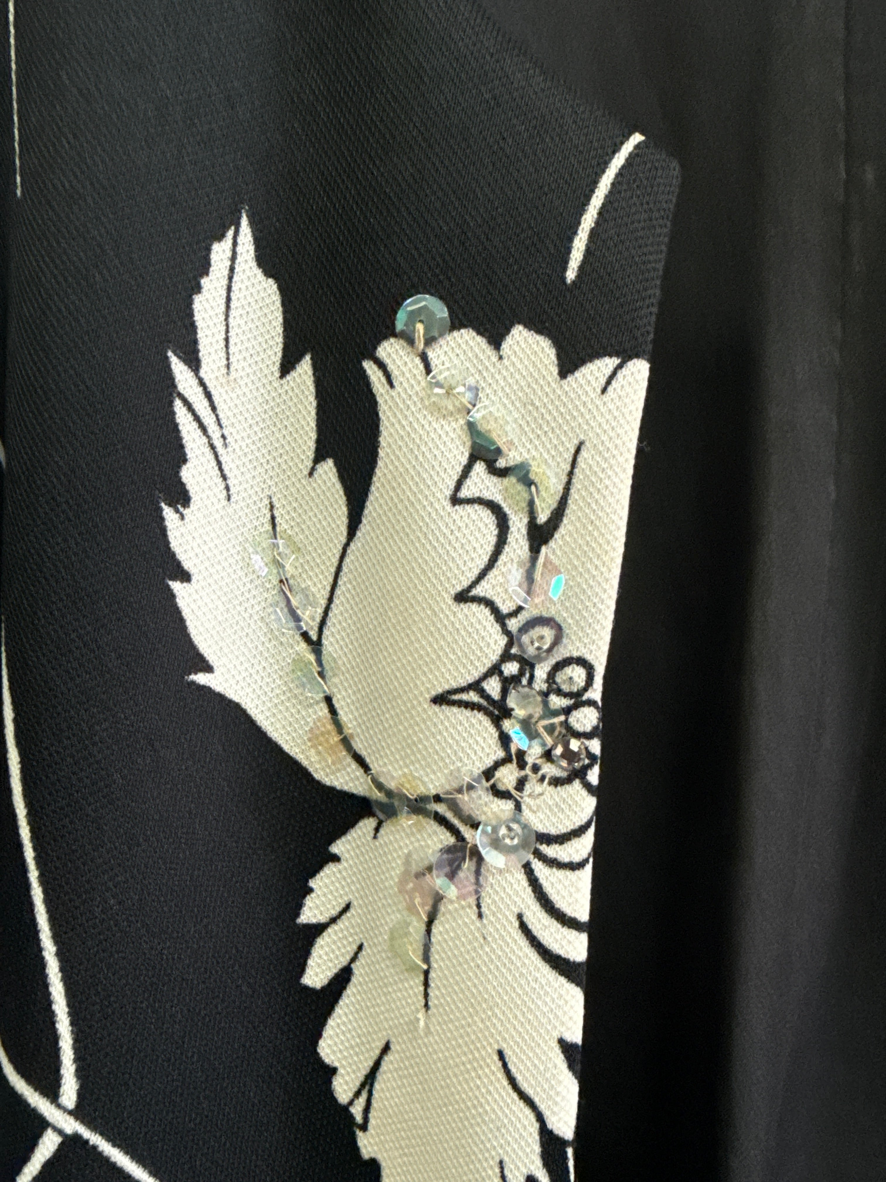 VTG ART-TO-WEAR FLORAL OPEN COAT