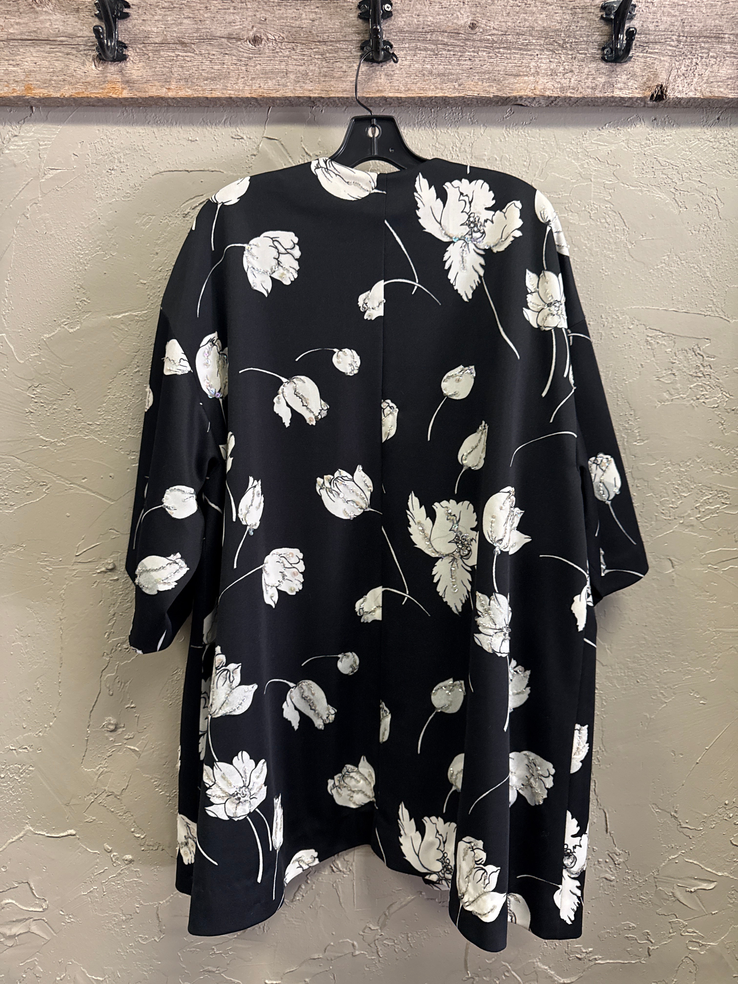 VTG ART-TO-WEAR FLORAL OPEN COAT
