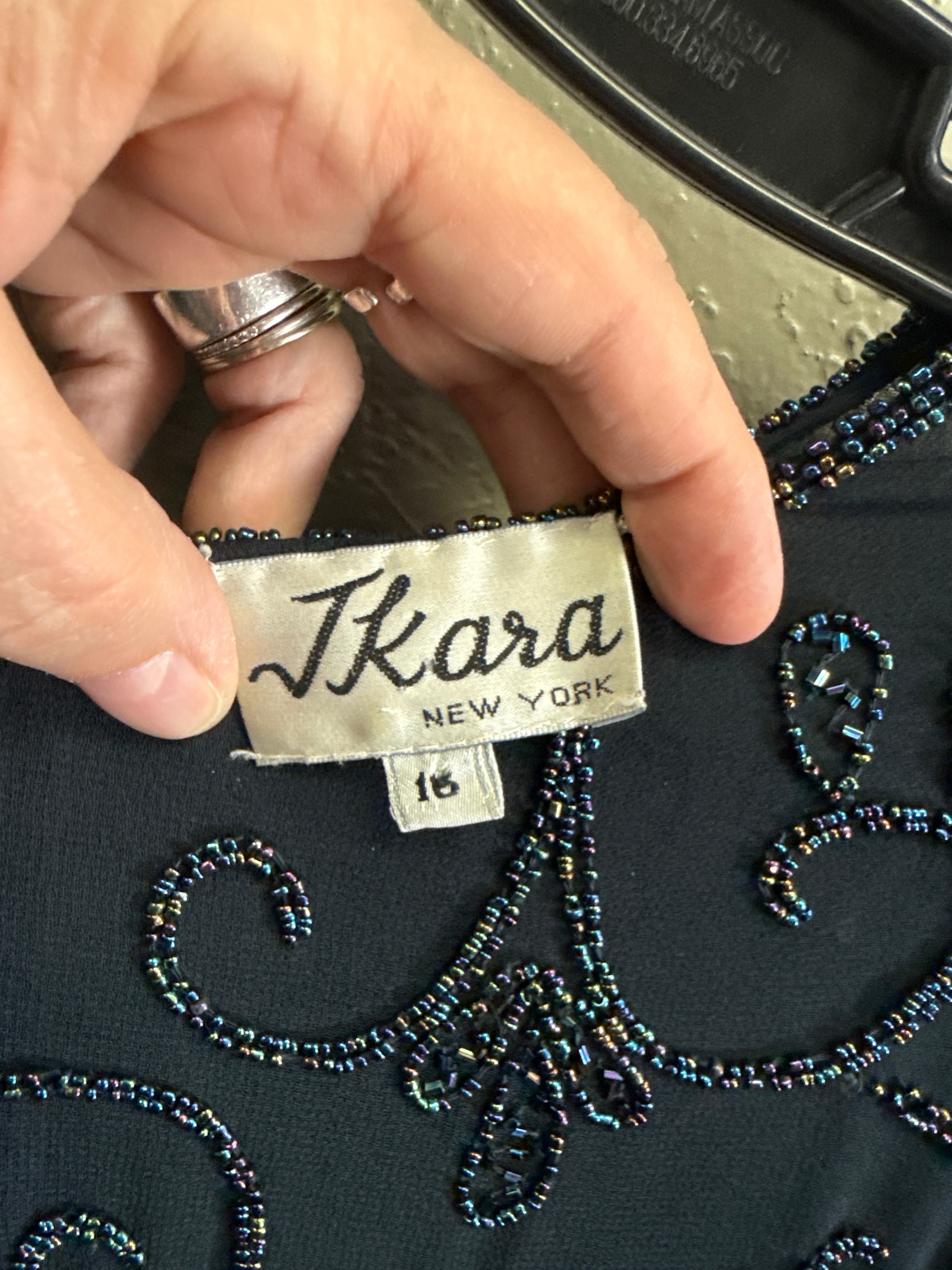 JKARA ASYMMETRICAL BEADED TOP