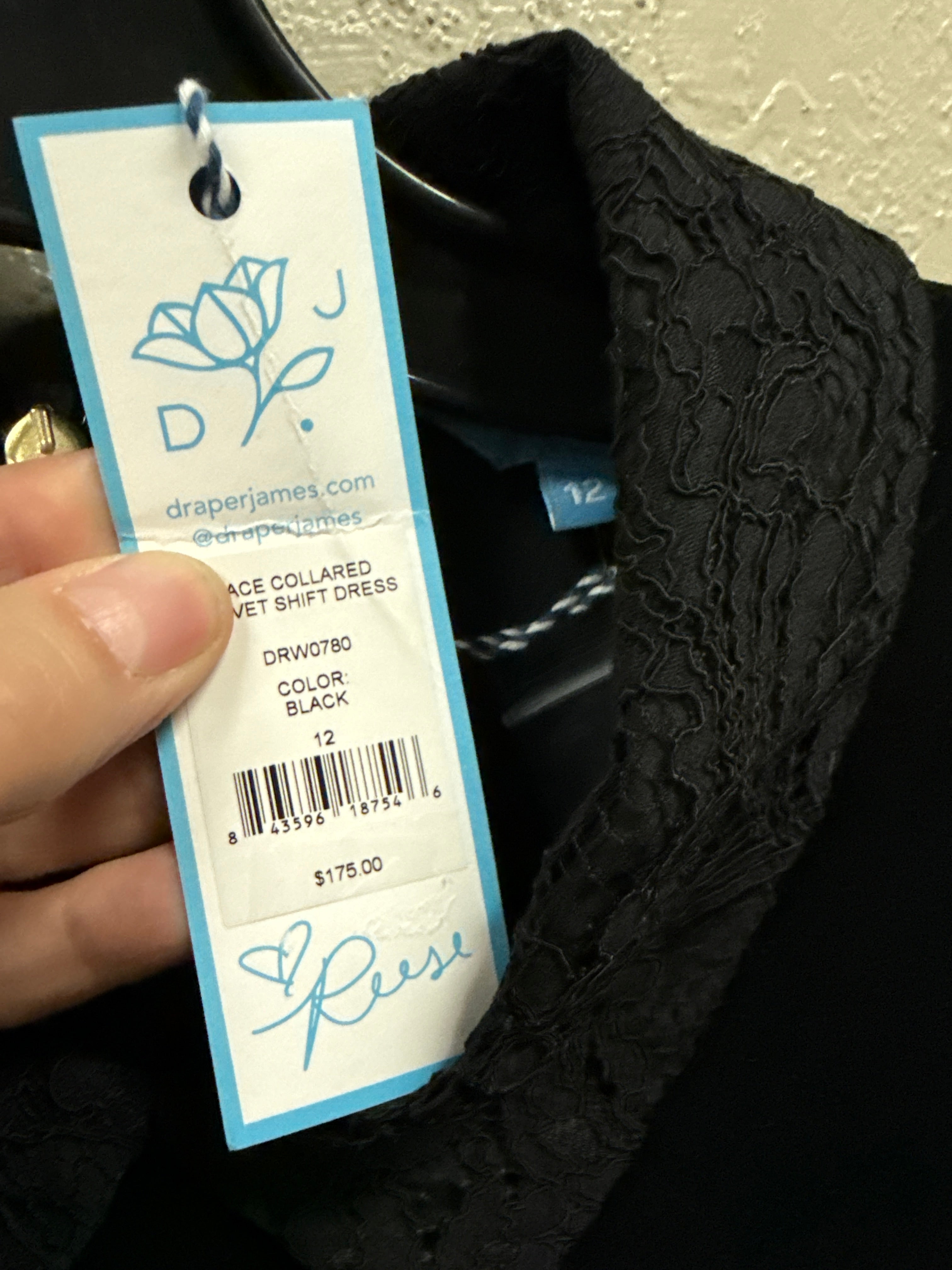 NWT DRAPER JAMES VELVET DRESS (org$175)