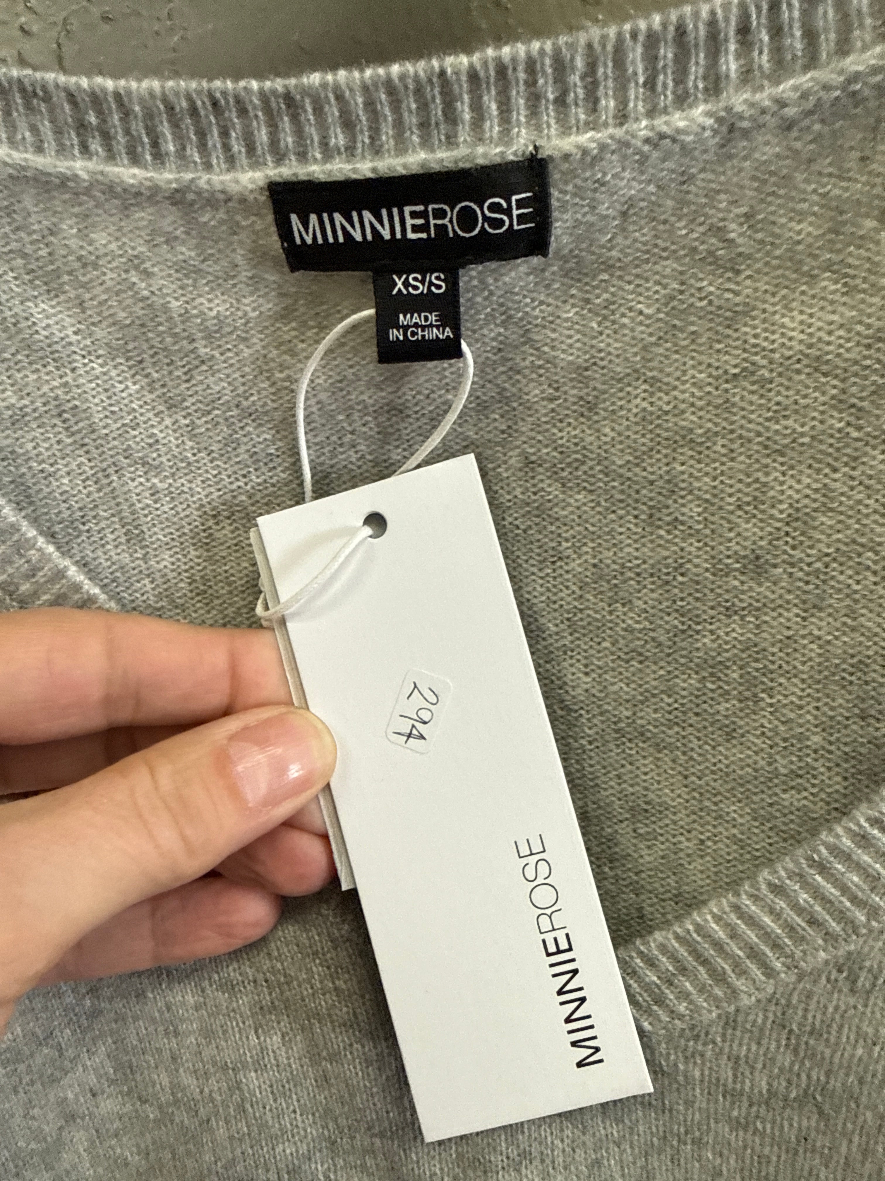 NWT MINNIE ROSE CASHMERE SWEATER (org$294)