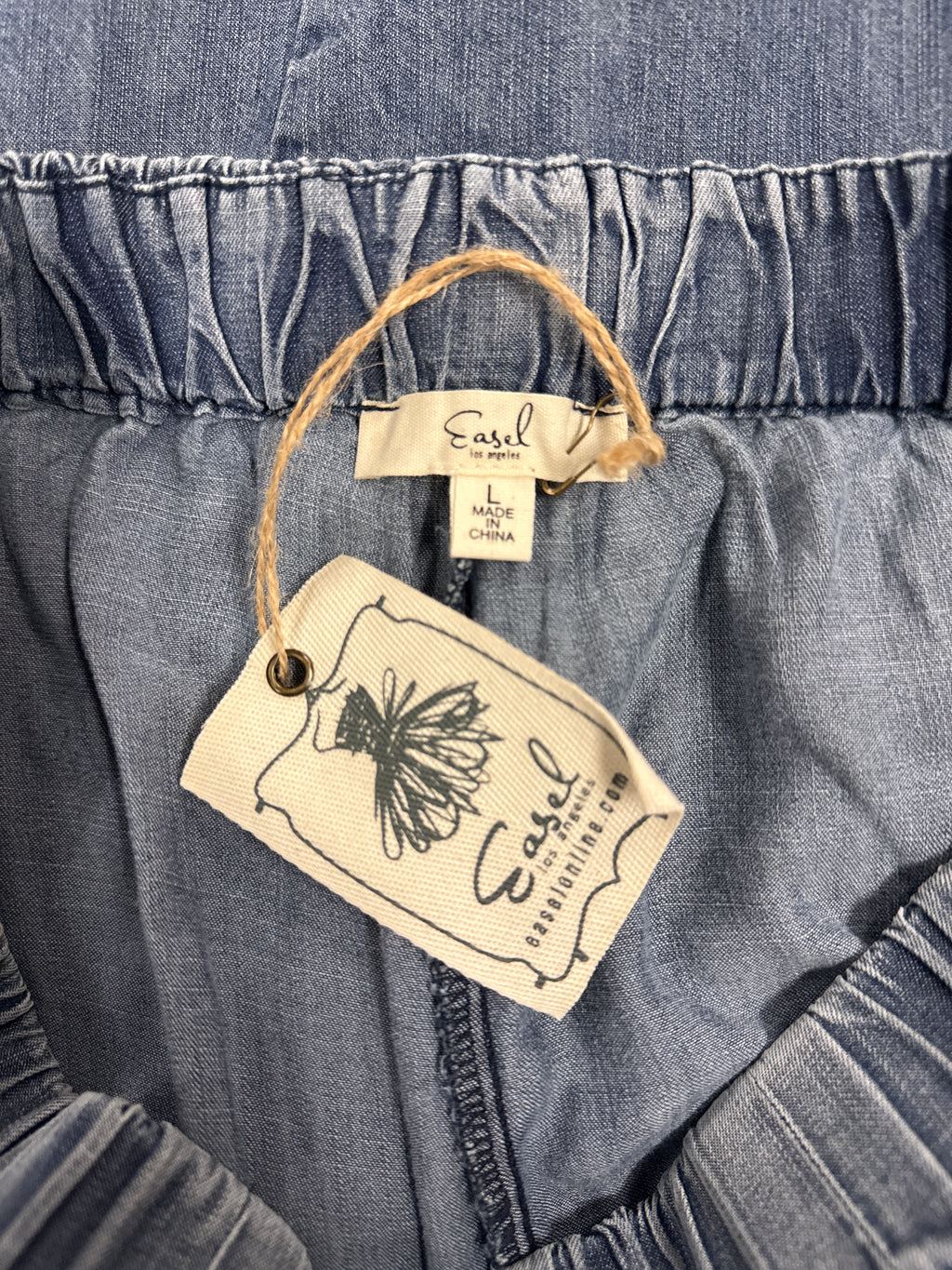 NWT Easel Chambray Palazzo Pant