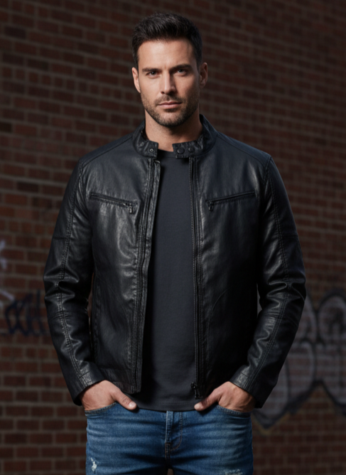 EXPRESS WAXED COTTON MOTO JACKET (org$198)