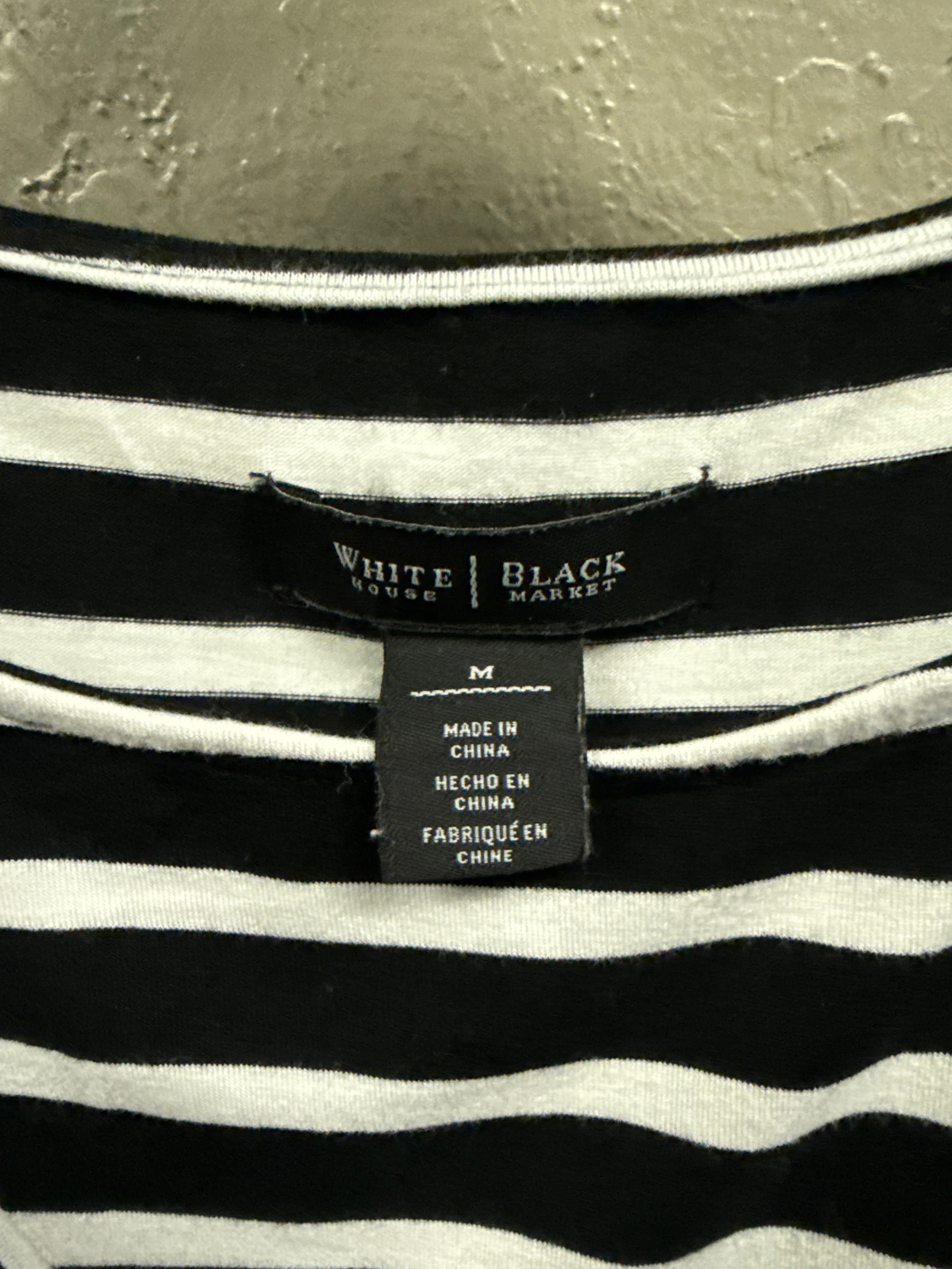 WHBM ASYMETRICAL STRIPE TOP (org$89)