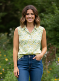 VTG SLEEVELESS FLORAL TOP