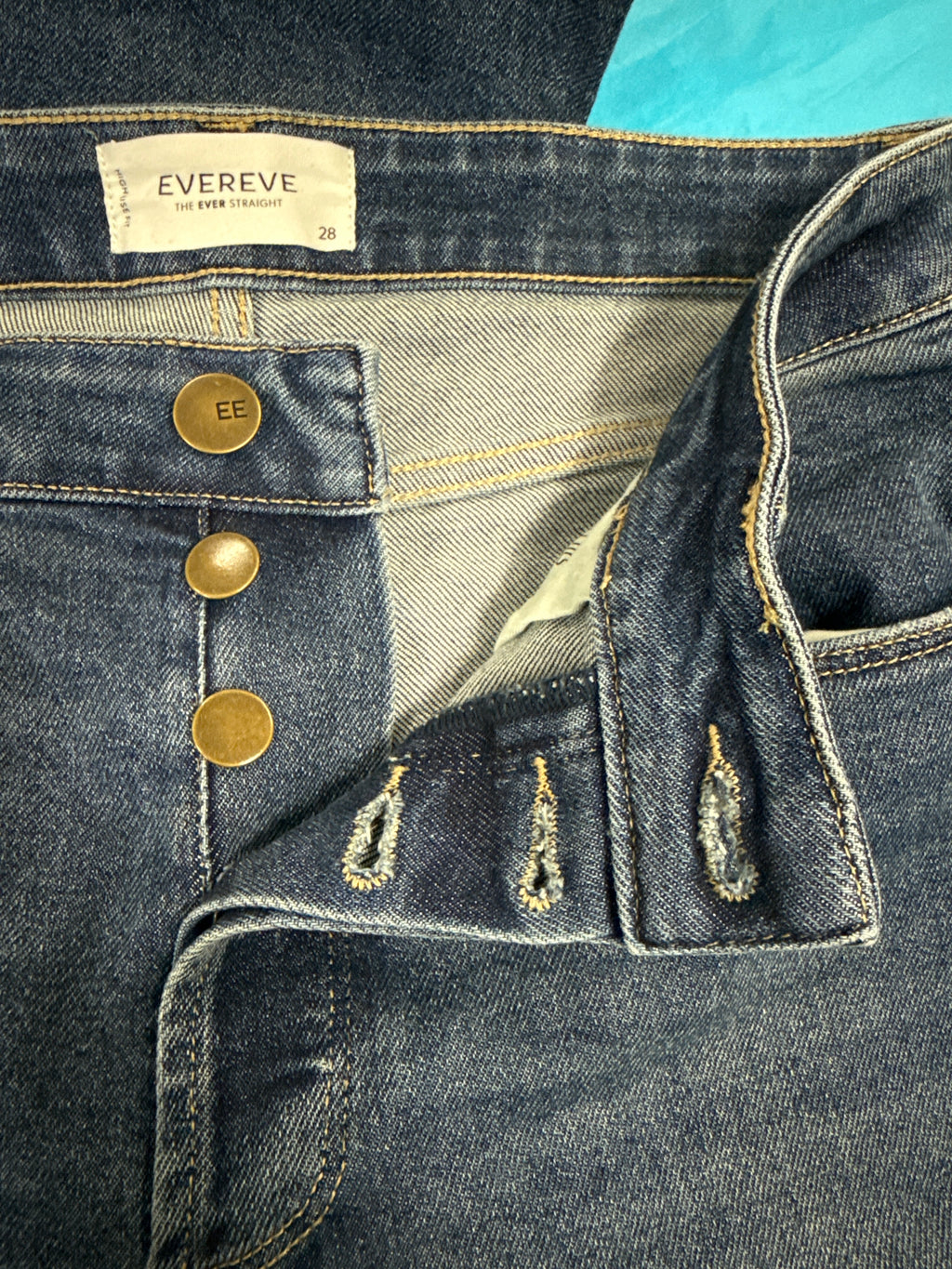 EVEREVE STRAIGHT CUFFED JEAN (org$138)